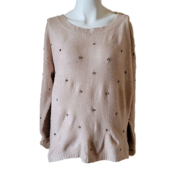 Gianni Bini Womens Small pullover light pink sweat - Picture 1 of 5